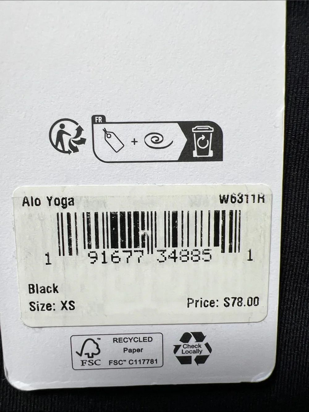 ALO Yoga Black Airbrush High Waist 5
